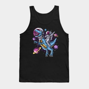 Astronaut With T-Rex Tank Top